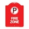Signmission Designer Series Sign-No Parking, Red & White Aluminum Architectural Sign, 18" x 24", RW-1824-24653 A-DES-RW-1824-24653 - alternate 1